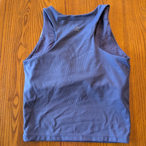 Rabbit Navy/Stripe Athletic Crop Tank Top, Size XS - Picture 8 of 11